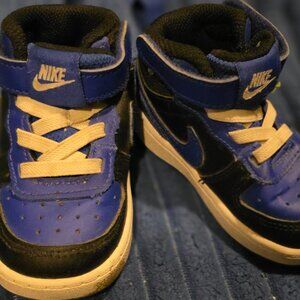 Nike Court Borough Mid 2 Td Trainers Black Game Royal Sz 5C DM8874-001